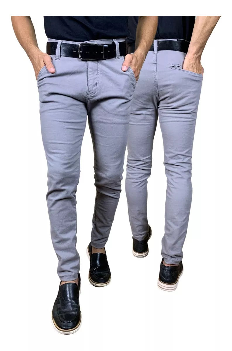 COMPRE 1 E LEVE 3 - Calças Sarja Sport Fino Alfaiataria Brim Chino [DIRETO DA FÁBRICA]