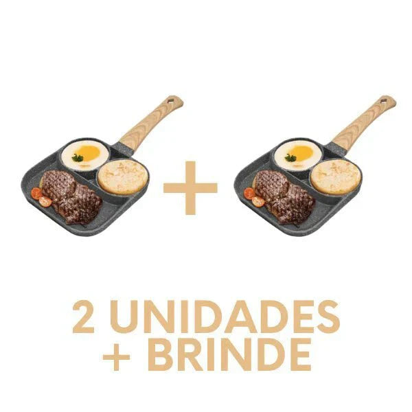 Frigideira Gold Chef 3 em 1 [NÃO GRUDA NADA]