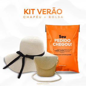 KIT VERÃO - Chapéu e Bolsa + Brinde Surpresa