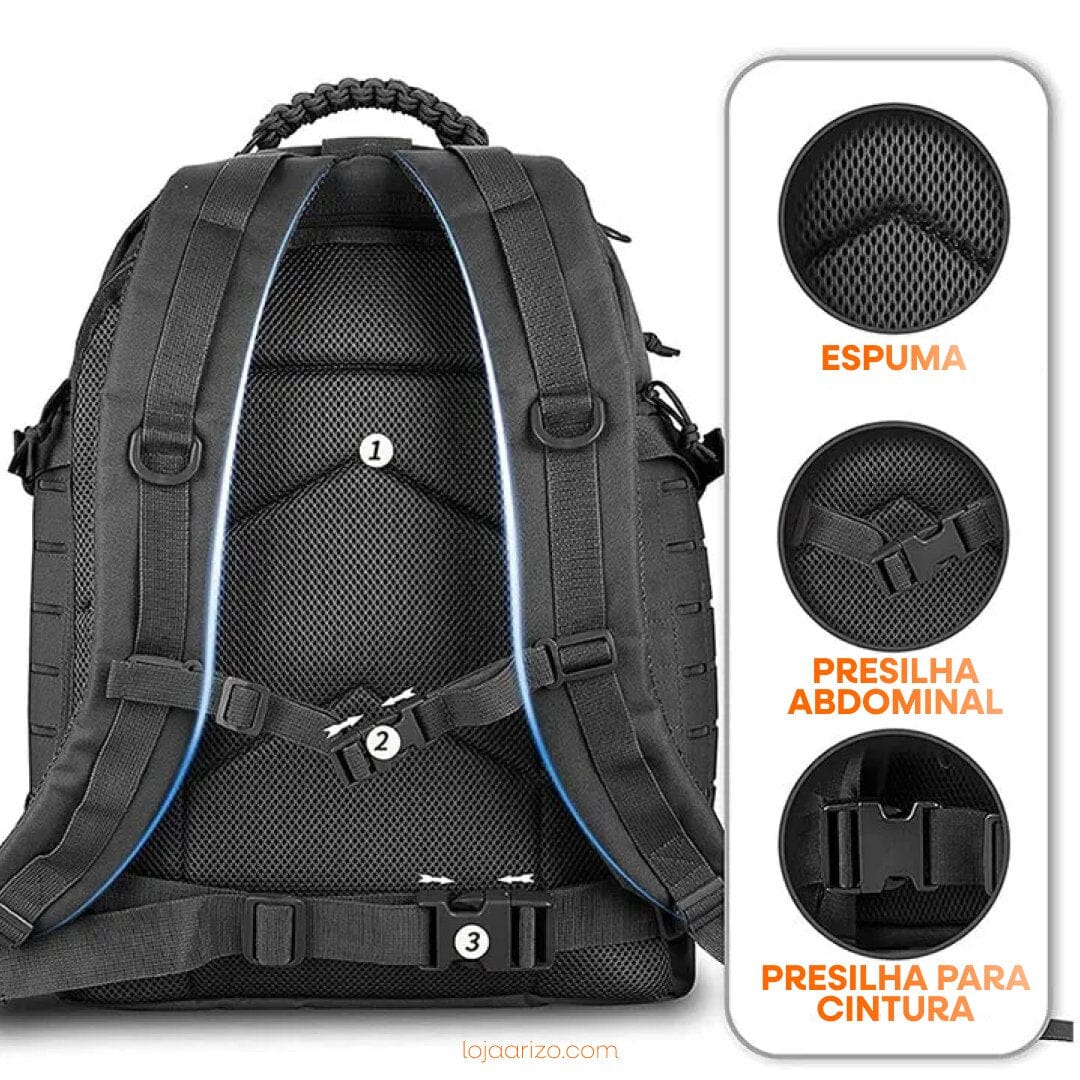 Mochila Tática Militar Exodus - 45L + Brinde Surpresa