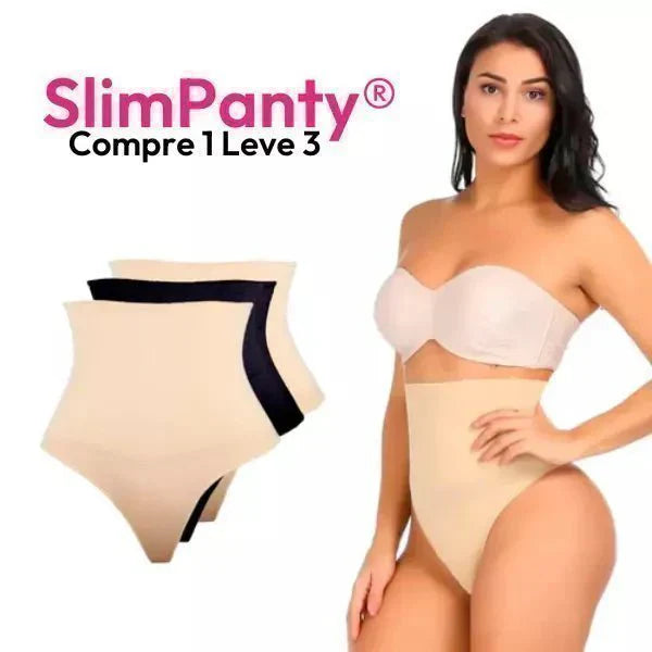 SlimPanty®  -  Calcinha Afina Cintura Comprime Abdômen (Kit 3 Unidades)